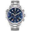 Bulova Men's Marine Star Series B Stainless Steel 6-Hand Chronograph Quartz Watch, Blue Dial Style: 96B256
