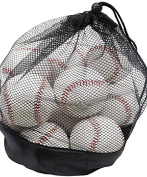 Tebery 12 Pack Standard Size Adult Baseballs Unmarked & Leather Covered Training Ball