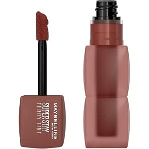 MAYBELLINE Super Stay Teddy Lip Tint, Long Lasting Matte Lipstick For Up To 12HR Wear, Mascara Tear, 1 Count