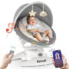 Zoicay 3-in-1 Baby Swing with Motion Detection, 5 Speeds & 3 Sway Modes, Bluetooth Music, 360° Rotating Seat, Portable Infant Swing with Remote Control