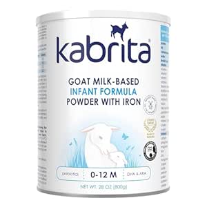 Kabrita Goat Milk-Based Infant Formula Powder with Iron, DHA, ARA & Prebiotics, for Infants 0–12 Months, Non-GMO, 28 oz
