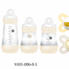 MAM Newborn Gift Set, Best Pacifiers and Baby Bottles for Breastfed Babies, 'Feed & Soothe' Set, White, 6-Count
