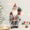 Tesochye 11" Santa Claus Decorations, Standing Santa Claus Doll for Christmas & New Year, Home Office Table Ornament, Navidad & Natal Gifts