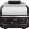 Ninja EG201 Foodi 6-in-1 Indoor Grill with Air Fry, Roast, Bake, Broil, & Dehydrate, 2nd Generation, Dishwasher Safe, Black/Silver