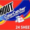 Shout Color Catcher Sheets for Laundry, Allow Mixed Washes, Prevent Color Runs and Maintain Original Clothing, 24 Count - Pack of 1