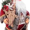 Toyvian Santa Figurine Traditional Christmas Santa Claus Decoration Xmas Decor for Holiday Decoration and Collectibles 30cm