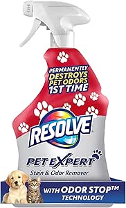 Resolve Pet Expert Stain and Odor Remover, Carpet Cleaner, Pet Stain and Odor Remover, Carpet & Upholstery Cleaner - Removes Stains and Odors, 22 oz (pack of 1)