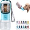 Cibaabo Dog Water Bottle with Food Container, Travel Puppy Water Bowl, Portable Pet Dispenser, Dog Gift Stuff Accessories Items, Puppy Essentials Necessities for Yorkie Cat Walking and Hiking
