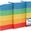 S&T INC. 150 Pack Microfiber Cleaning Cloth, Bulk Towels for Home, Reusable Microfiber Towels for Cars, Cleaning Rags, Assorted, 11.5 Inches x 11.5 Inches, 150 Count