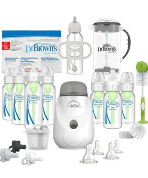 Dr. Brown’s Natural Flow Options+ All-in-One Baby Bottle Gift Set, 38 Piece
