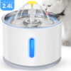 Pet Fountain,Cat Water Fountain, Automatic Water Dispenser for Cats and Dogs, Circulating Filtration System, Easy-to-See Water Level, Low Noise 80oz/2.4L Capacity