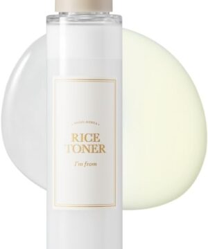 I'm from Rice Toner, Milky Toner for Glowing Skin, Korean Rice, Glow Essence with Niacinamide, Hydrating for Dry, Dull, Combination Skin, Vegan, Fragrance Free, Glass Skin 5.07 Fl Oz