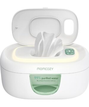 Momcozy Baby Wipe Warmer, Innovative Spring Design, Large Capacity Wipes Dispenser, Fast and Even Heating, 4 Modes of Temperature Heating Control, Diaper Wipe Warmer with Night Light