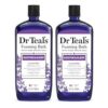 Dr Teal's Foaming Bath with Pure Epsom Salt, Soothe & Sleep with Lavender, 34 fl oz (Pack of 2)