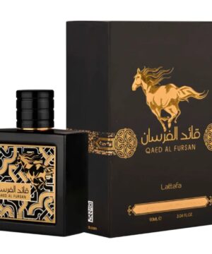 Lattafa Qaed Al Fursan - Oriental, Fruity, Fresh, Amber Wood - Eau de Parfum Long-Lasting Fragrance for Unisex, 3.40 Ounce / 100 ml