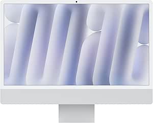 Apple 2024 iMac with Apple M4 with 10CPU & 10GPU (24-inch, 24GB RAM, 512GB SSD Storage) Silver (Renewed)