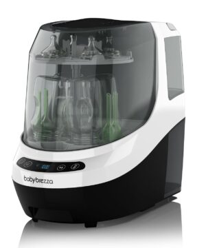 Baby Brezza Baby Bottle Washer Pro - Clinically Proven Better Cleaning - Washer, Sterilizer + Dryer In One Appliance for Essentials like Bottles + Pump Parts – Machine Replaces Brushes + Racks