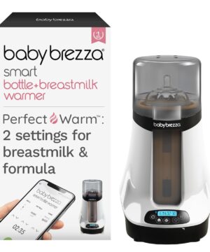 Baby Brezza Smart Baby Bottle Warmer, Breastmilk Warmer + Defroster – Free App - Different Temperatures for Breastmilk + Formula - Universal Fit for All Bottles + Milk Bags - Calentador de Biberones