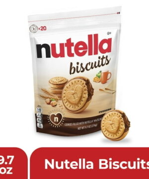 Nutella Biscuits Cookies Filled with Nutella Hazelnut Spread, Sweet Snack Pack, 9.7 oz