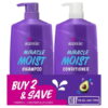 Aussie Miracle Moist Shampoo and Conditioner Dual Pack Hair Set, 26.2 fl oz