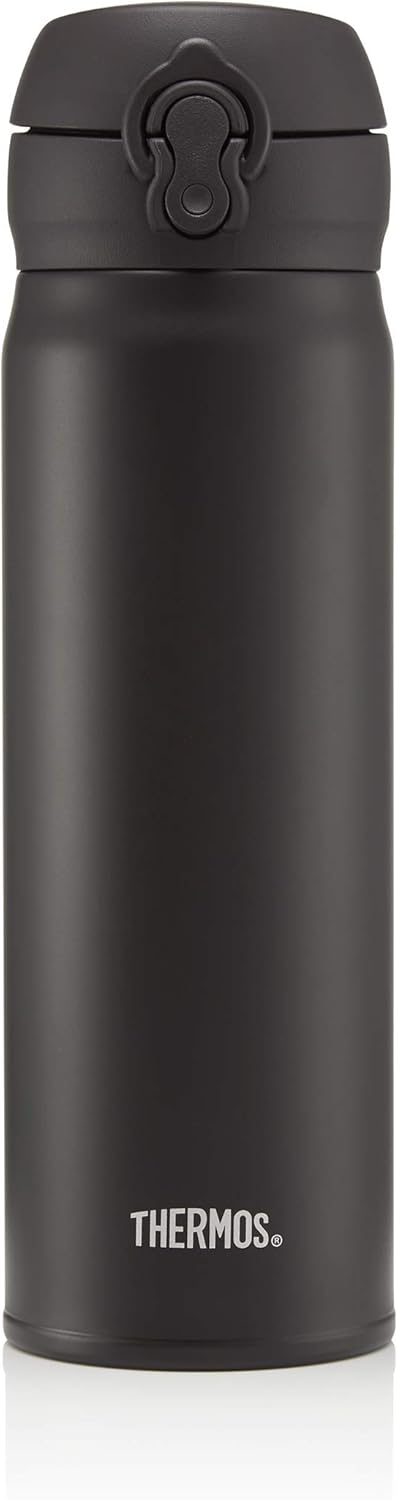 Thermos Flask, Stainless Steel, Matt Black, 470 ml