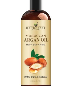 Handcraft Blends Moroccan Argan Oil - 8 Fl Oz - 100% Pure and Natural - Premium Grade Carrier Oil for Skin and Hair - Hair and Body - Massage - Cold-Pressed