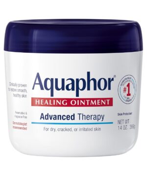 Aquaphor Healing Ointment, Advanced Therapy Skin Protectant, Multi-Purpose Healing Ointment and Body Moisturizer, For Dry, Cracked Skin, Minor Cuts and Burns, 14 Oz Jar