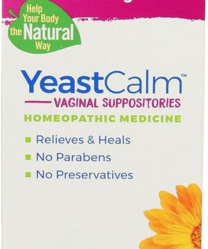 Boiron YeastCalm Homeopathic Suppositories for Yeast Infections, Burning, Discharge, and Minor Vaginal Itching - 7 Count