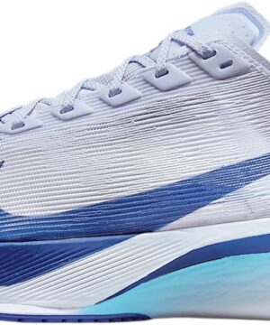 Women's ZoomX Vaporfly Next% Ghost/Blue Void-Persian Violet) Nike 4 Road Racing Shoes Ghost/Persian Violet/Football Grey/Blue Void 9