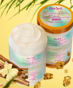 Tree Hut Tropic Glow Whipped Shea Body Butter, Long-Lasting Hydration for Soft, Smooth Skin, Lightweight Moisturizer, 8.4 fl oz