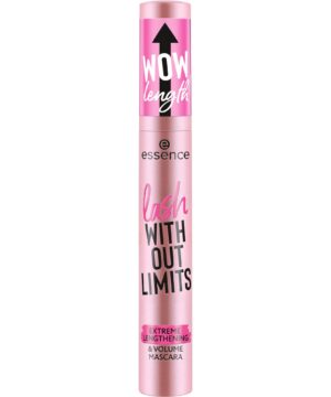 essence Lash Without Limits Extreme Lengthening & Volume Mascara, 01 Ultra Black