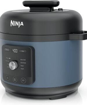 Ninja HyperHeat 9-in-1 6.5-qt Pressure Cooker | Steams, Slow Cooks, Sears, Sautés, Sous Vide, Yogurt & More | With SimpliServe Pot | Powerful 1200-Watt | Blue Macaron | PC201
