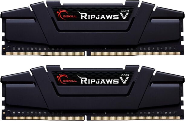 G.SKILL RipjawsV Series DDR4 RAM (XMP) 16GB (2x8GB) 3600MT/s CL18-22-22-42 1.35V Intel AMD Desktop Computer Memory U-DIMM - Black (F4-3600C18D-16GVK)