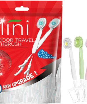28 Packs Mini Brushes-Disposable Toothbrushes with Toothpaste + Floss + Pick + Tongue Scraper Travel Size Individually Wrapped Business Trip Work or Travel (Mix Flover)