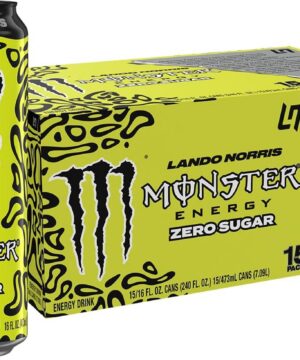 Monster Energy Lando Norris, Sugar Free Energy Drink, 16 Ounce (Pack of 15)