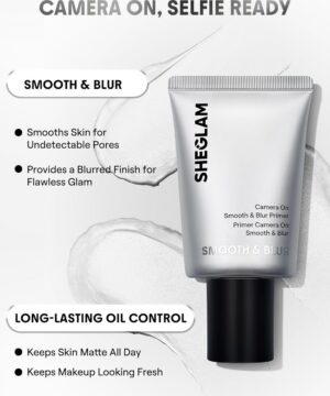 SHEGLAM Camera On Smooth & Blur Primer Mattifying Makeup Base Primer for Smoothing Skin