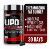 Nutrex Research Lipo 6 Black Ultra Concentrate Supplement For Weight Loss Fat Burner for Men & Women, 60 Count