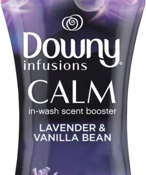 Downy Calm In Wash Laundry Scent Booster Beads, Soothing Lavender And Vanilla Bean Scent, 24.0 OZ, Laundry Scent Beads, Long Lasting Freshness