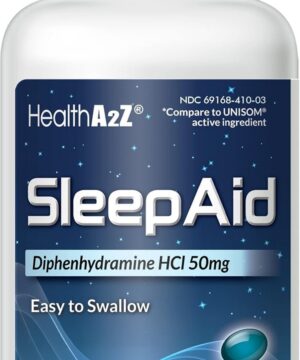 HealthA2Z Sleep Aid, Diphenhydramine Softgels, 50mg, Supports Deeper, Restful Sleeping (250 Counts)