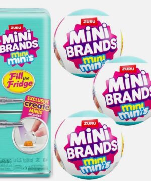 Zuru Mini Minis Refrigerator + 3 Capsules, Fill The Fridge Set, Mini Brands