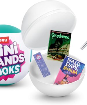 Mini Brands Books Capsule by ZURU Real Miniature Book Brands Collectible Toy, Capsules of 5 Mystery Miniature Books with Real readable Pages and Accessories for Kids, Teens, Adults (Single Capsule)