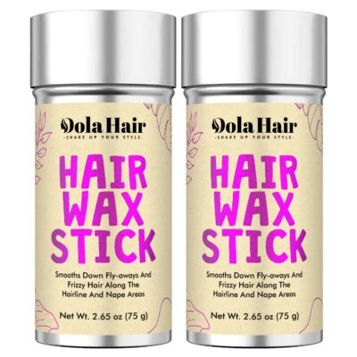 Dolahair Hair Wax Stick for Flyaways, Smoothing, and Slick Back - Hair Pomade for Women and Kids (2 Pack)