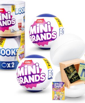 Mini Brands Mini Books Series 2 Capsule by ZURU, Collectible Miniature Book Toy Kids 3+ (2 Capsules)