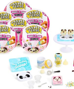 MGA's Miniverse Make It Mini Diner Series 4 (6 Pack), Mini Collectibles - Mystery Blind Packaging, DIY, Resin Play, Replica Food, NOT Edible, Collectors, 8+
