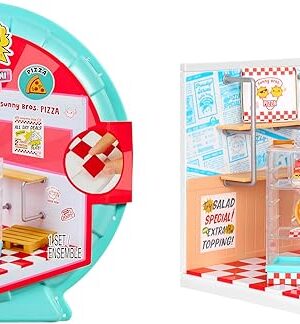 MGA's Miniverse Make It Mini Spaces Pizza Shop, Building Set, Customize, DIY Crafts, Rooms, Hobby, Collectors, Display, Gifts, 8+