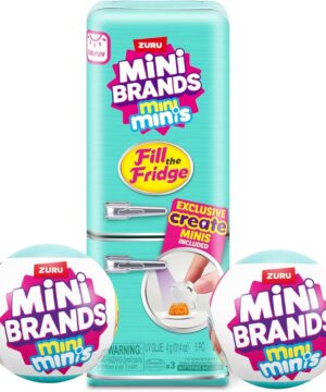 ZURU Mini Brands Fridge with 2 Balls, Fill the Fridge Set