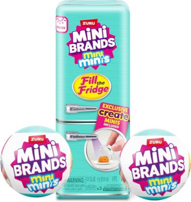 ZURU Mini Brands Fridge with 2 Balls, Fill the Fridge Set