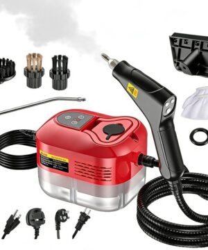 2026 Handheld Steam Cleaner, 2500W High Pressure Portable Steam Cleaner, 229°F High Temperature Pressurized Steam Cleaner with Brushes for Home, Tile, Grout, Car, Kitchen & Furniture Cleaning (Red)