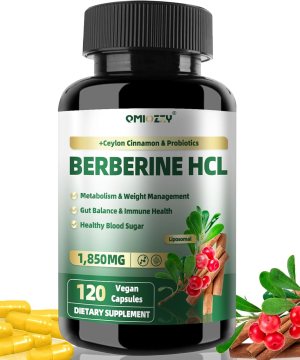 Berberine Supplement 1500mg, Liposomal Berberine with Ceylon Cinnamon & Probiotics for Women, Men, Himalayas Plus Extract, Support Gut Health, Blood Sugar Level Immunity, 60-Day Supply, 120 Capsules