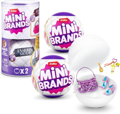 Mini Brands Fashion Series 4 2 Pack by ZURU – Novelty Unboxing Collectible Toy with 5 Mystery Mini Fashion Bags, Shoes & Accessories, 80+ Styles to Collect, Ages 3+, Kids, Teens & Adults